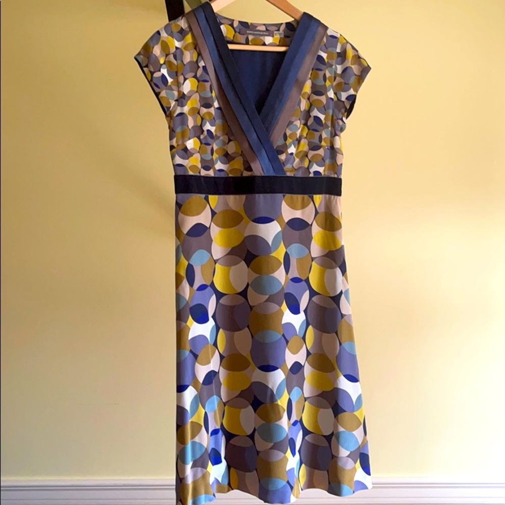 Boden silk retro dot dress